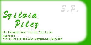 szilvia pilcz business card